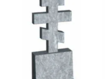 Мраморный крест «№5» — фото товара